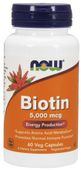 NOW FOODS Biotyna - Biotin 5000 mcg (60 kaps.)