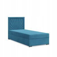 Łóżko Kontynentalne VICENZA TURKUSOWE JEDNOOSOBOWE Pojedyncze VELVET