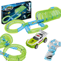 Mega Xxl Tor Wyścigowy Elektryczny Park  Zestaw Kolejka Autka Pilot Klocki