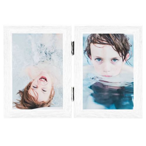 Dwudzielna ramka na zdjęcia, biała, 2 x (10x15 cm) na Arena.pl