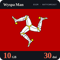 Karta eSIM Internet Wyspa Man 10 GB na 30 dni - bez rejestracji
