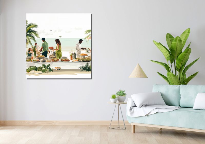 Obraz 100x100cm Tropikalna Woń Wakacji zdjęcie 2