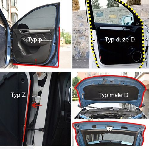 Uniwersalna uszczelka osłona krawędzi drzwi odbojnik maski- typ Z - 4M na Arena.pl