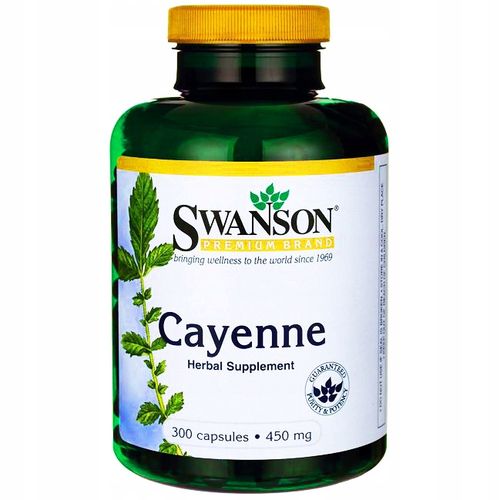SWANSON Cayenne Pieprz 450mg 300 kaps Kapsaicyna na Arena.pl