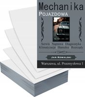 Ulotki A6 5000 szt reklamowe firmowe TWOJA NAZWA FIRMY MECHANIKA POJAZDOWA