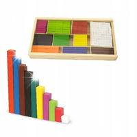 MONTESSORI KLOCKI CUISENAIRE'A NAUKA LICZENIA PATYCZKI MATEMATYCZNE VIGA