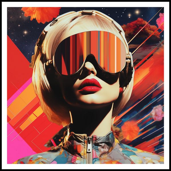 Plakat 90x90cm Retrofuturystyczna Muza zdjęcie 3