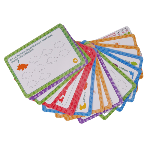 Duży Zestaw Edukacyjny Nauka Kolorów Liczenia Gra Montessori Dinozaury na Arena.pl