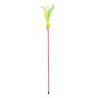 Zabawka dla kota wędka z piórkiem, piłką i dzwonkiem 55-57cm UNIQ PETS