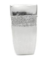 Wazon glamour z kryształkami diamenciki srebrny kwadratowy