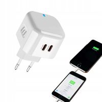 KOSTKA USB C do ŁADOWANIA TELEFONÓW KOMÓRKOWYCH I TABLETÓW Podwójna QC PD