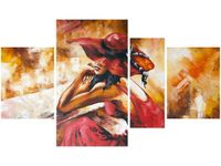 120CM 70 OBRAZ 4 ELEM JESIENNA ZADUMA ŚCIENNY