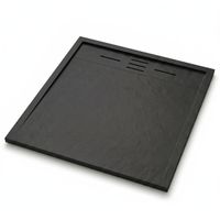 Brodzik 90x90 prysznicowy czarny kwadratowy docinany niski SMC + syfon nr: