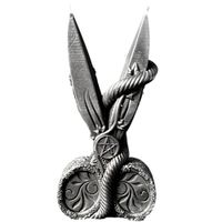 CZARNA ŚWIECA NOŻYCE NOŻYCZKI Z WOSKU PSZCZELEGO 1 SZT