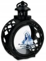 Latarenka ZNICZ okrągły personalizowany z TWOIM nadrukiem Z MARYJĄ WIERSZEM