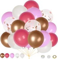 Zestaw 60 Balonów Lateksowych Różowe i Białe 30 cm na Urodziny i Imprezy