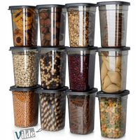 12x Pojemniki KUCHENNE produkty sypkie żywność kawę cukier sól makaron