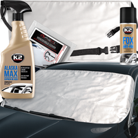 MATA OSŁONA ANTYSZRONOWA NA PRZEDNIĄ + ODMRAŻACZ DO SZYB LODU + ANTYPARA