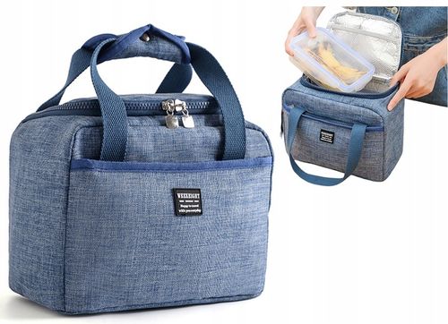 TORBA TERMICZNA ŚNIADANIOWA LUNCH BOX IZOLACYJNA niebieska na Arena.pl