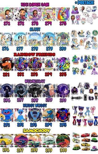 ZESTAW OPŁATEK NA TORT 30CM + 17 POSTACI - KUBUŚ PUCHATEK + IMIĘ 24CM 26CM na Arena.pl