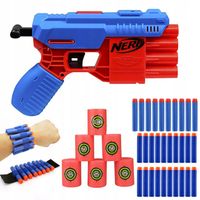 PISTOLET NERF ALPHA STRIKE FANG QS-4 NIEBIESKI + OPASKA CELE STRZAŁKI