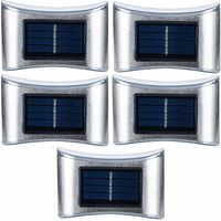 5x LAMPA LED Z PANELEM SOLARNYM ŚCIENNA ZEWNĘTRZNY KINKIET SOLARNY IP65