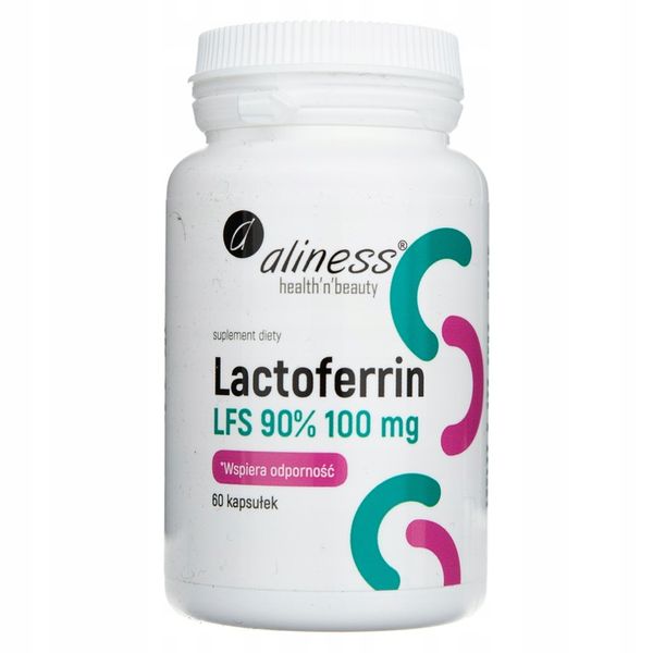 ALINESS Lactoferrin LFS 90% 100 mg x 60 kapsułek zdjęcie 2