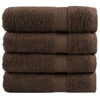 Ręczniki premium SOLUND, 4 szt., brązowe, 100x150 cm