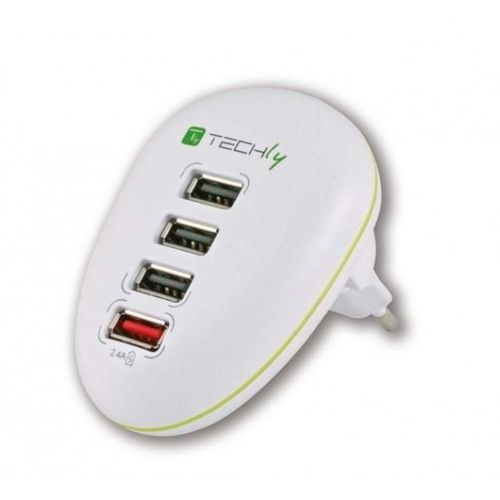 Techly Ładowarka sieciowa 4xUSB 5V 2.5A biała na Arena.pl