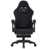 Fotel Gamingowy z tkaniny EXTREME FX z podnóżkiem