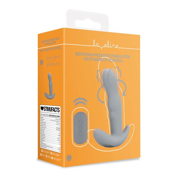 Rotating Prostate Stimulator With Remote Control - Gotham Grey zdjęcie 2