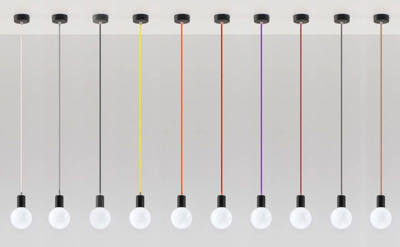 LAMPA wisząca SL.0152 OPRAWKA kabel przewód zwis czarny zdjęcie 5