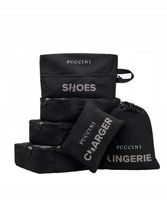 Organizer Do Walizki Podróżny Na Kosmetyki Czarny Zapinany PUCCINI