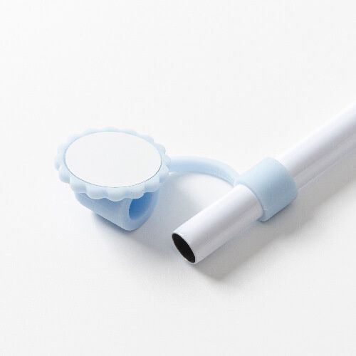 Silikonowa nakładka na słomkę Ø 0,8 cm do sublimacji - błękitny kwiatek na Arena.pl