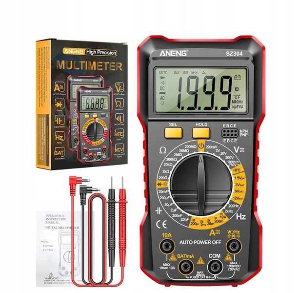 Miernik Multimetr Cyfrowy ANENG SZ304 funkcja HOLD zdjęcie 7