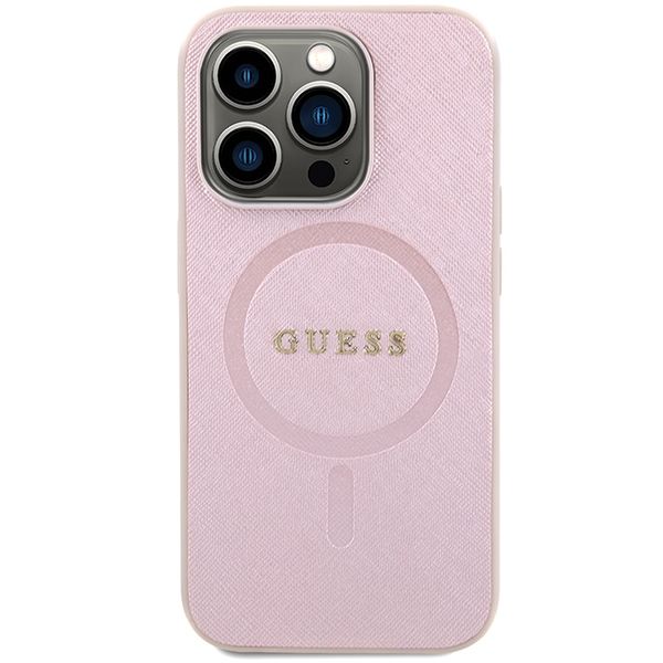 Etui Guess do iPhone 15 Pro, Różowy, MagSafe zdjęcie 3