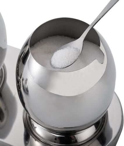 ZOOFOX Zestaw 3 Pojemników na Przyprawy 300 ml Stal Nierdzewna z Tacką na Arena.pl