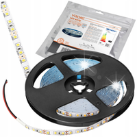 TAŚMA LED 2835 12V 120LED/m 9,6W/m 5 METRÓW ZIMNA BARWA 6000K IP20