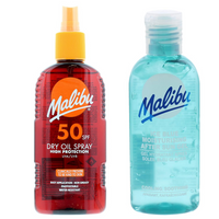Malibu SPF50 Olejek Brązujący 200ml + Żel Po Opalaniu 100ml