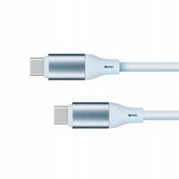 2 x Kabel USB C - USB C 100 W 1 m silikonowy niebieski Kruger&Matz Basic
