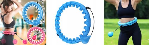 HULA HOP ODCHUDZAJĄCE Z WYPUSTKAMI MASAŻEREM 50 cm NIEBIESKIE na Arena.pl