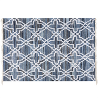 Dywan baweniany 140 x 200 cm niebieski ADIYAMAN