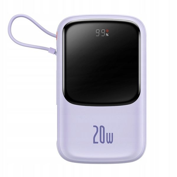 Bateria zewnętrzna Powerbank BASEUS 10000mAh PD 20W z kablem do Lightning zdjęcie 3