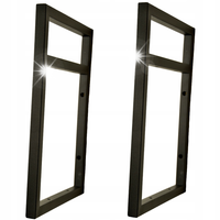 Ramka wisząca do półki 2 szt czarna metalowa loft design