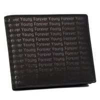 skórzany portfel zdobiony monogramem - forever young