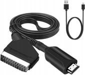 Kabel adapter konwerter z HDMI do Euro / Scart 1080p przejściówka TV