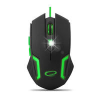 Mysz przewodowa Esperanza MX205 Fighter Gaming 6D USB czarno-zielona