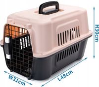 TRANSPORTER SOLIDNY DLA KOTA PSA KRÓLIKA KLATKA KOJEC do 48cm x 31cm x 30cm