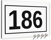 Tabliczka adresowa Nierdzewna Tablica numer posesji Biała 20x15 Różne wzory