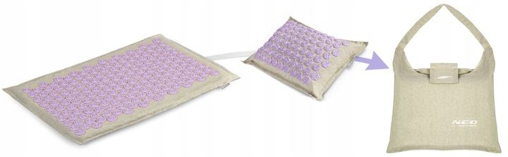 MATA DO AKUPRESURY Z KOLCAMI + PODUSZKA + TORBA zdjęcie 7